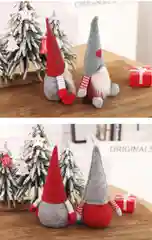 Милый гномик, с шапкой, новогодний, вязаный под елку, из фетра, фигурка новогодняя Гном