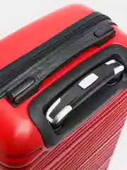 Красный чемодан на колесах, дорожный, пластиковый, с кодовым замком