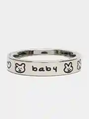 Серебряный кольцо на Новый Год, baby "Зайчик"
