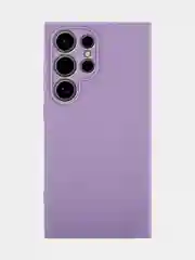 Аметистовый чехол для Samsung Galaxy S24/S24 Plus/S24 Ultra силиконовый BROSCORP матовый / прозрачный