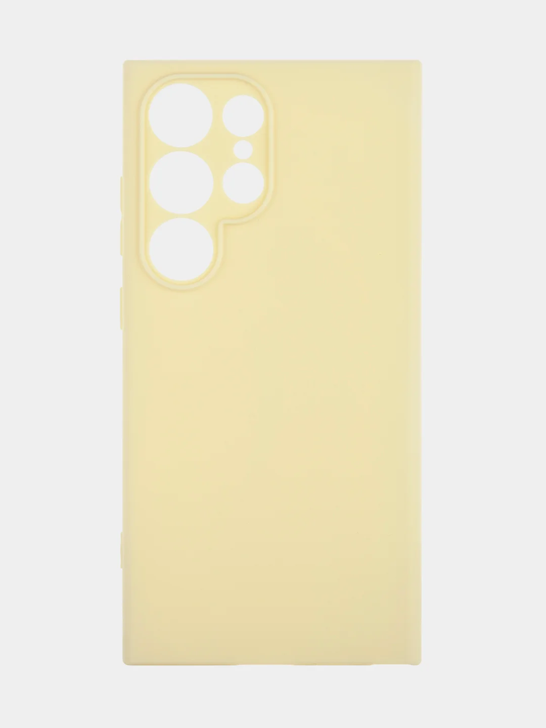 Светло-жёлтый чехол для Samsung Galaxy S24/S24 Plus/S24 Ultra силиконовый BROSCORP матовый / прозрачный