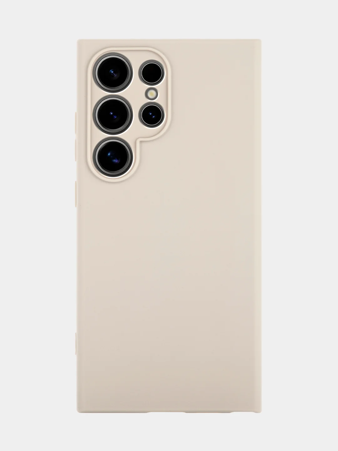 Бежевый чехол для Samsung Galaxy S24/S24 Plus/S24 Ultra силиконовый BROSCORP матовый / прозрачный