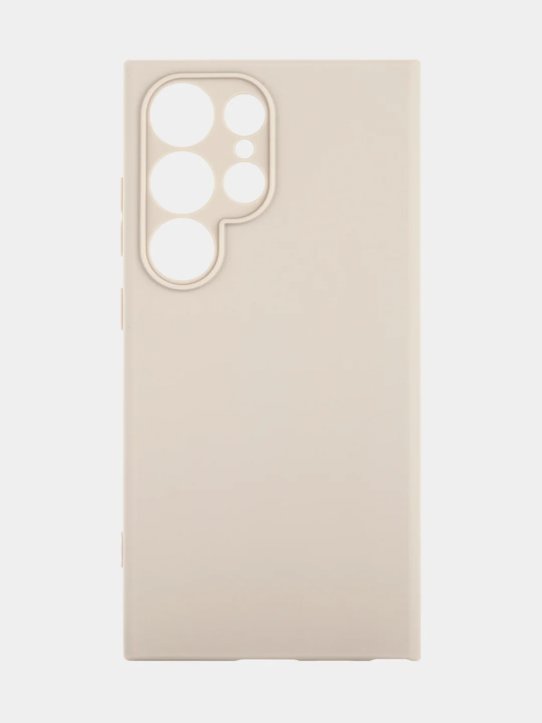 Бежевый чехол для Samsung Galaxy S24/S24 Plus/S24 Ultra силиконовый BROSCORP матовый / прозрачный