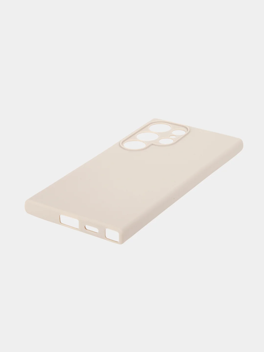 Бежевый чехол для Samsung Galaxy S24/S24 Plus/S24 Ultra силиконовый BROSCORP матовый / прозрачный