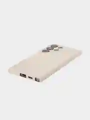 Бежевый чехол для Samsung Galaxy S24/S24 Plus/S24 Ultra силиконовый BROSCORP матовый / прозрачный
