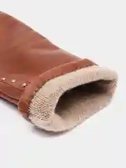 Коричневый перчатки женские из натуральной кожи