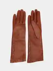 Коричневый перчатки женские из натуральной кожи