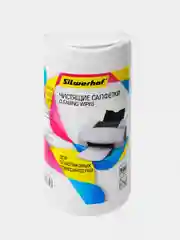 Влажные салфетки Silwerhof 671215, 100 шт (туба) для компьютеров и оргтехники