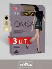 Разноцветный колготки OMSA NEW 40 den набор 3 штуки