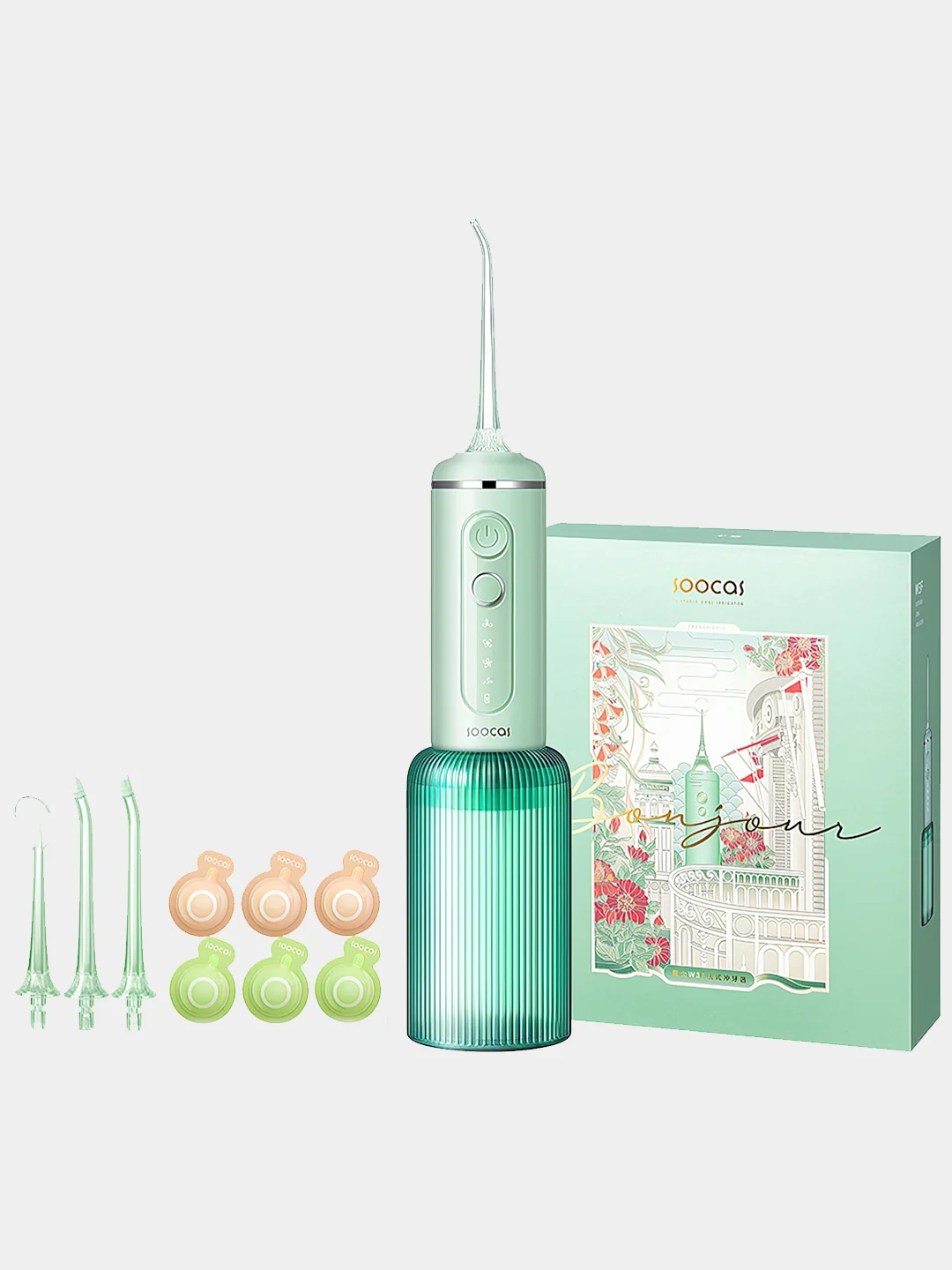 Ирригатор Xiaomi Soocas W3F (4 насадки) (Green)