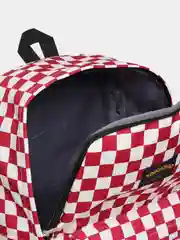 Красный рюкзак женский, портфель мужской, школьный, в клетку
