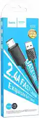 Кабель для передачи данных и зарядки мобильных устройств USB - microUSB HOCO X88, 1 м, черный