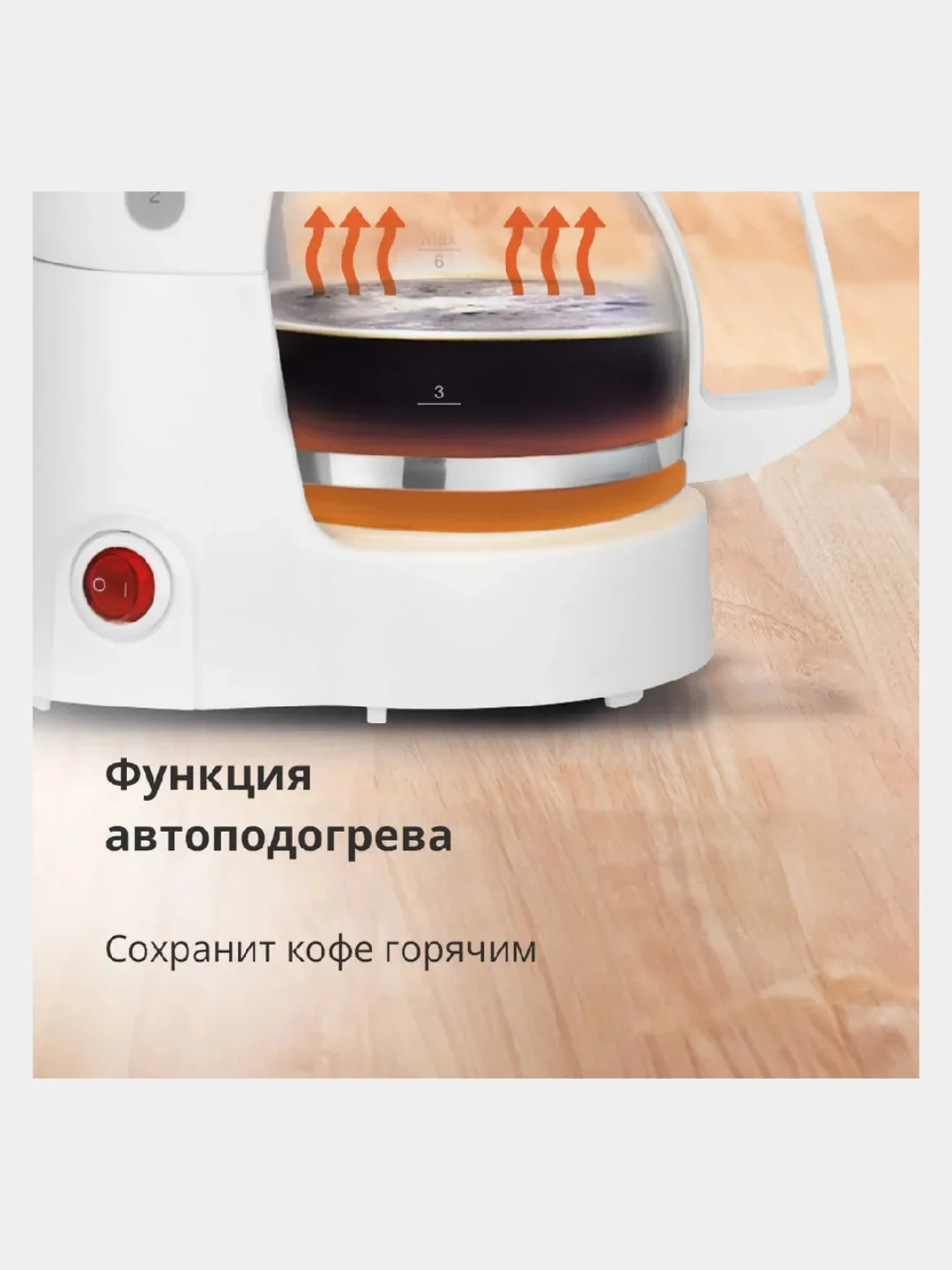 Белый кофеварка Blackton Bt CM1111 с чашей 600 мл, ПРОТИВОКАПЕЛЬНАЯ СИСТЕМА, АВТОПОДОГРЕВ