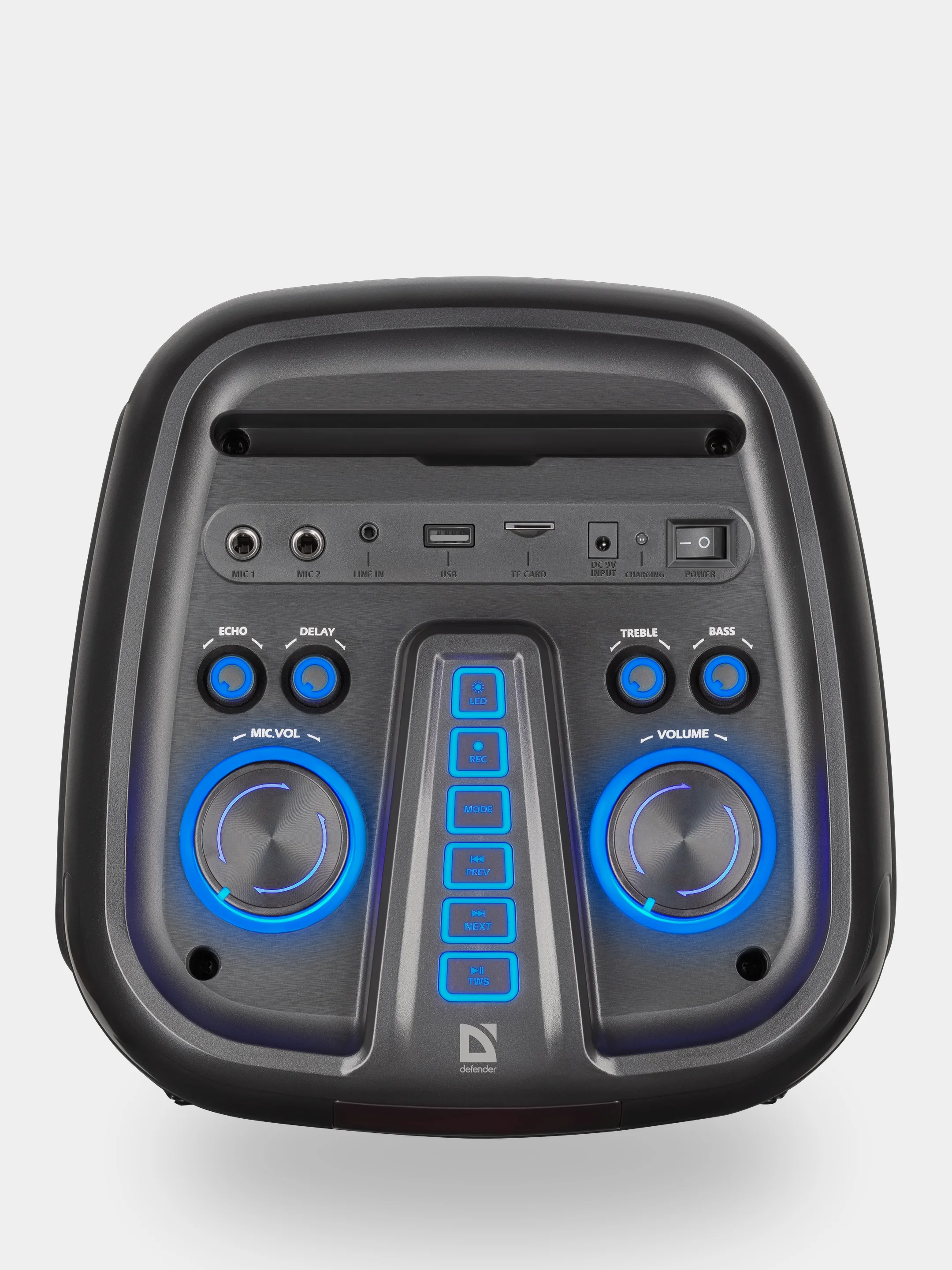 Колонка портативная Defender Boomer 60, 60Вт, Bluetooth/FM/USB/AUX/LED