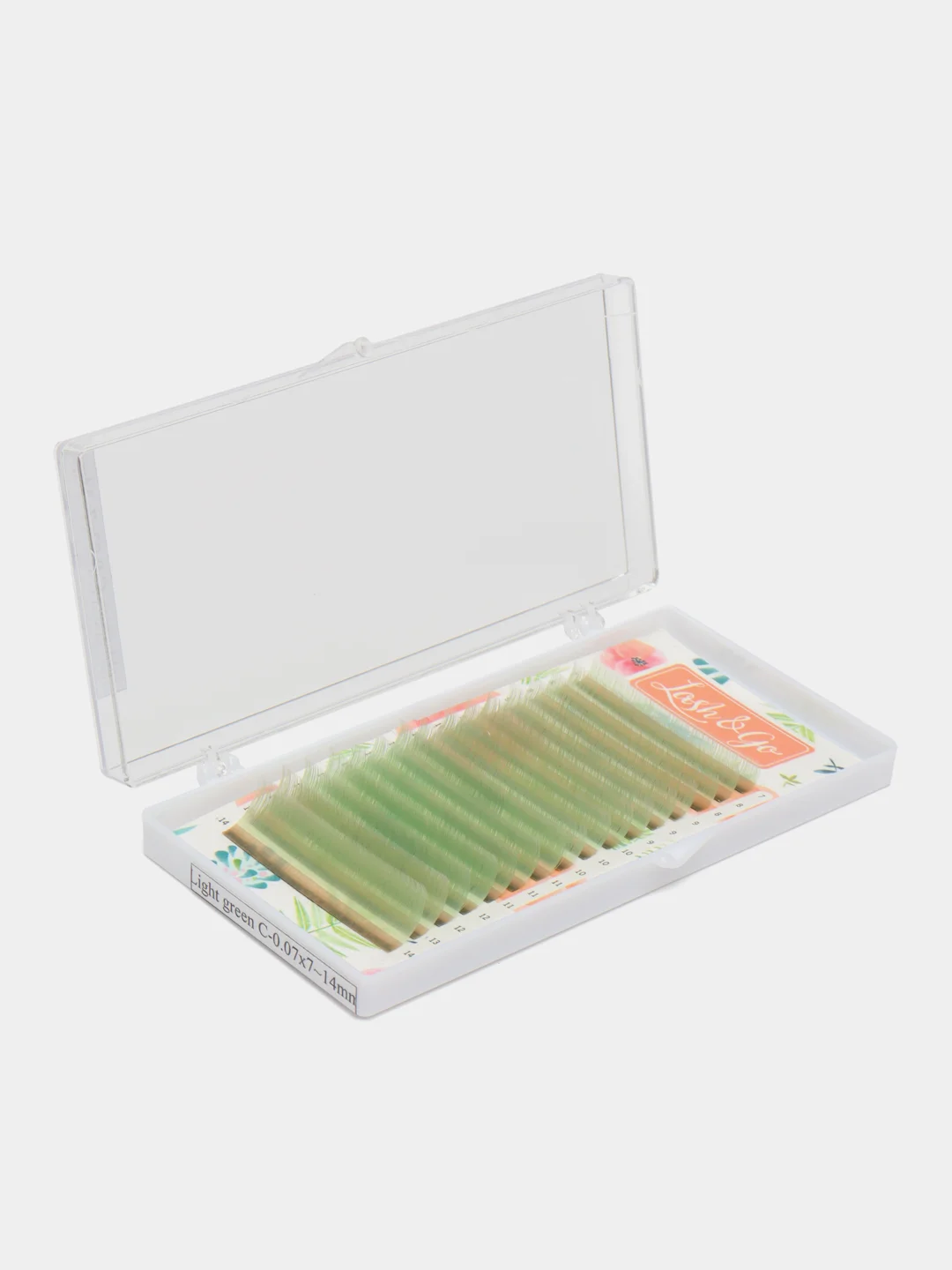 Мятный черные ресницы Lash&Go, 16 линий