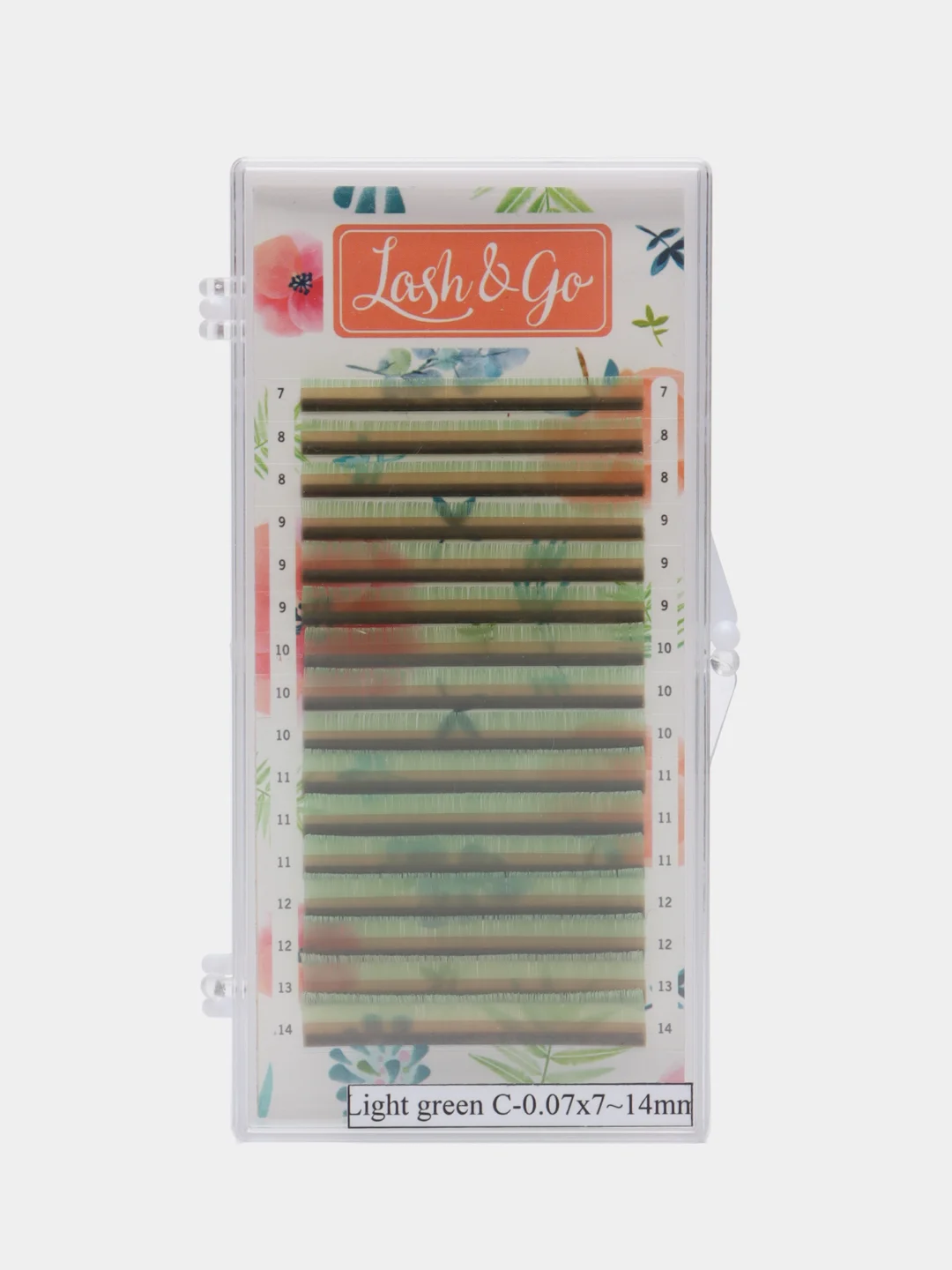 Мятный черные ресницы Lash&Go, 16 линий