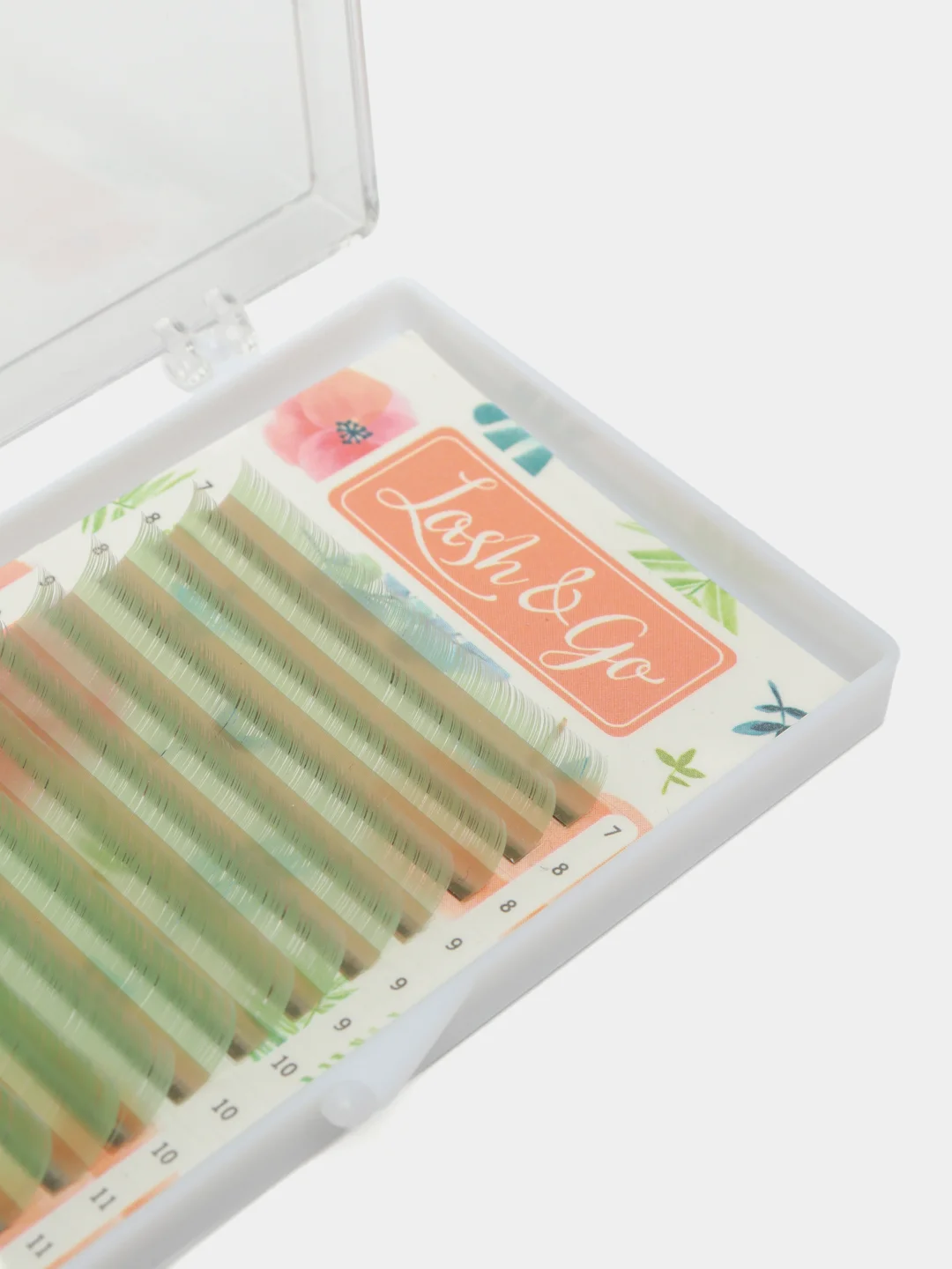 Мятный черные ресницы Lash&Go, 16 линий