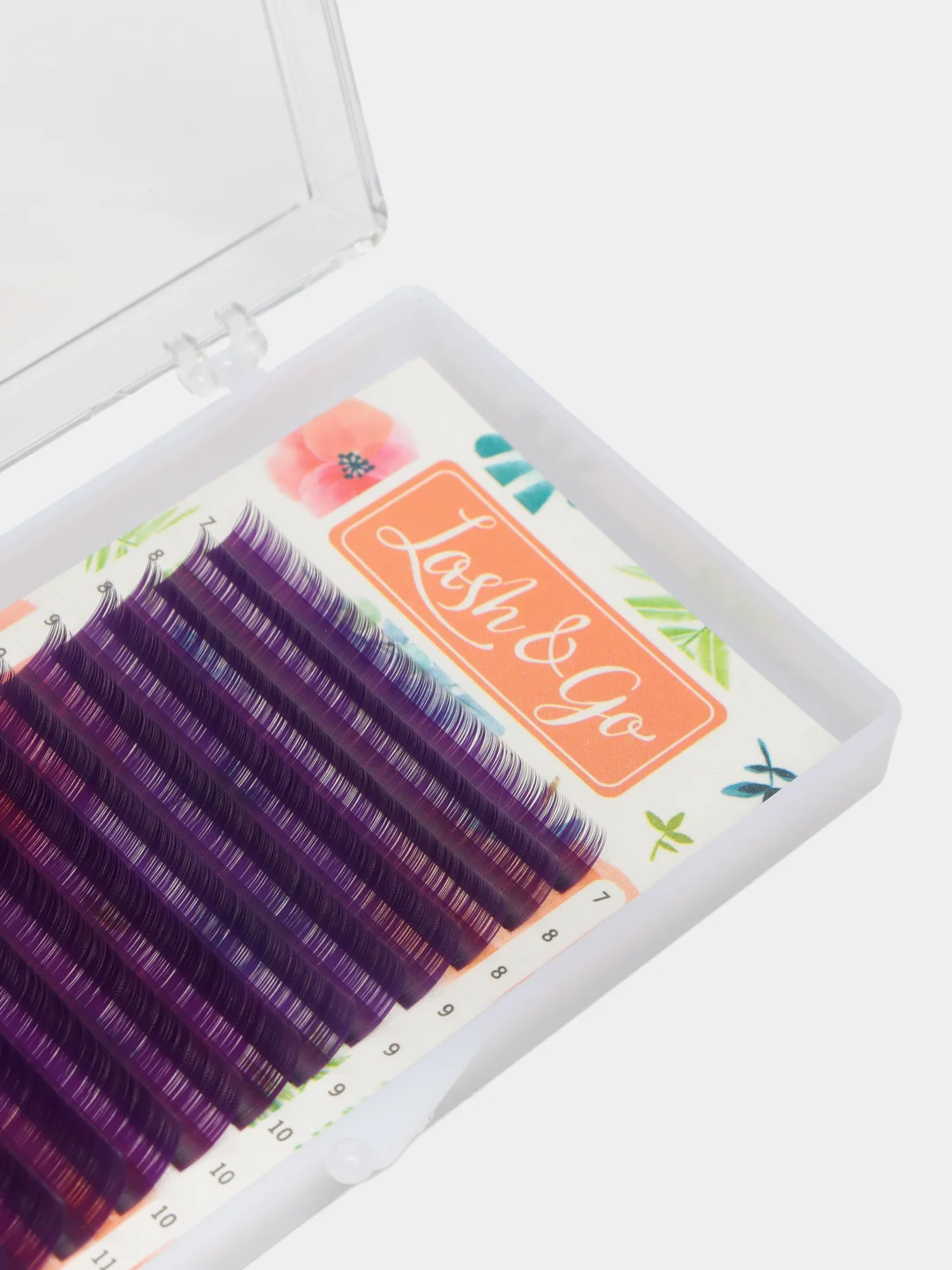Фиолетовый черные ресницы Lash&Go, 16 линий