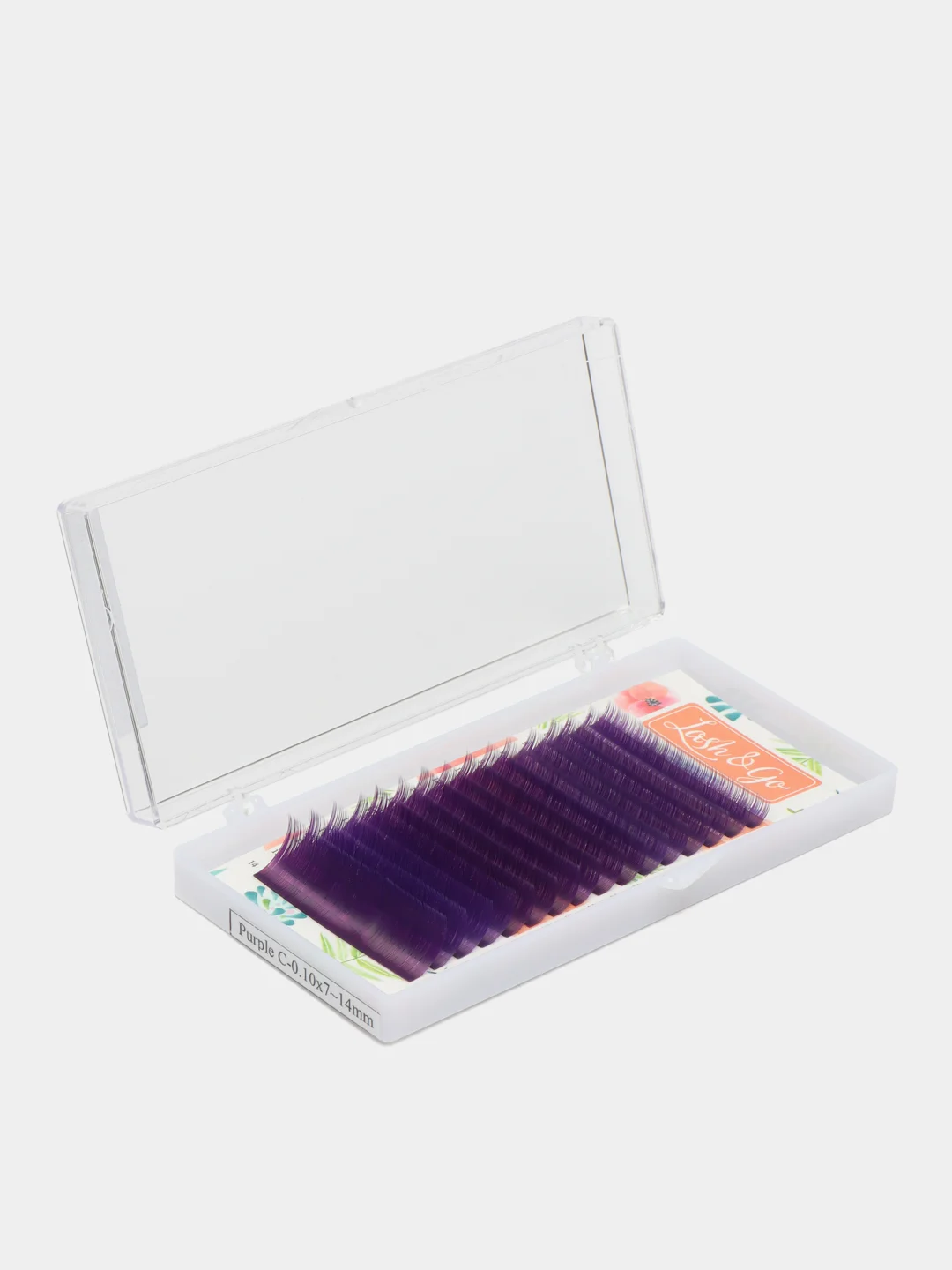 Фиолетовый черные ресницы Lash&Go, 16 линий