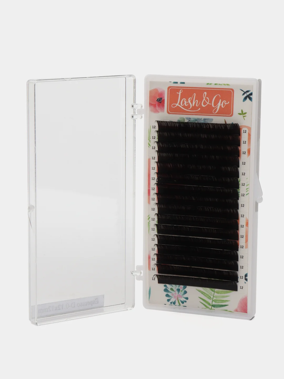 Шоколадный черные ресницы Lash&Go, 16 линий