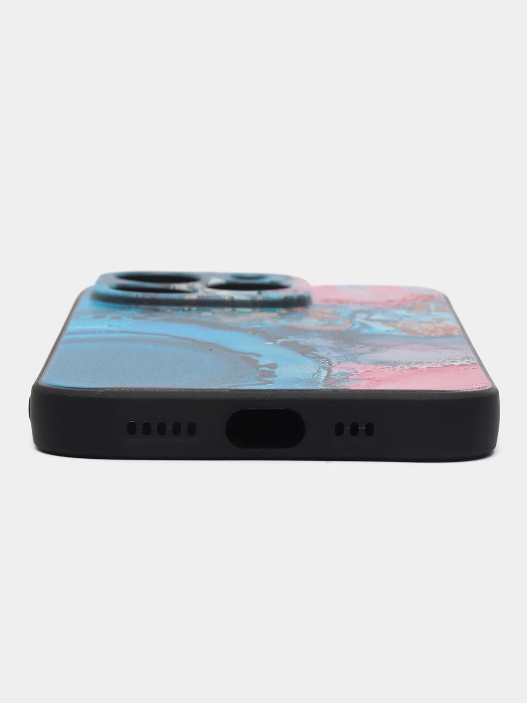 Фуксия чехол для iPhone 15 Pro с принтом, с рисунком (Айфон 15 Про)
