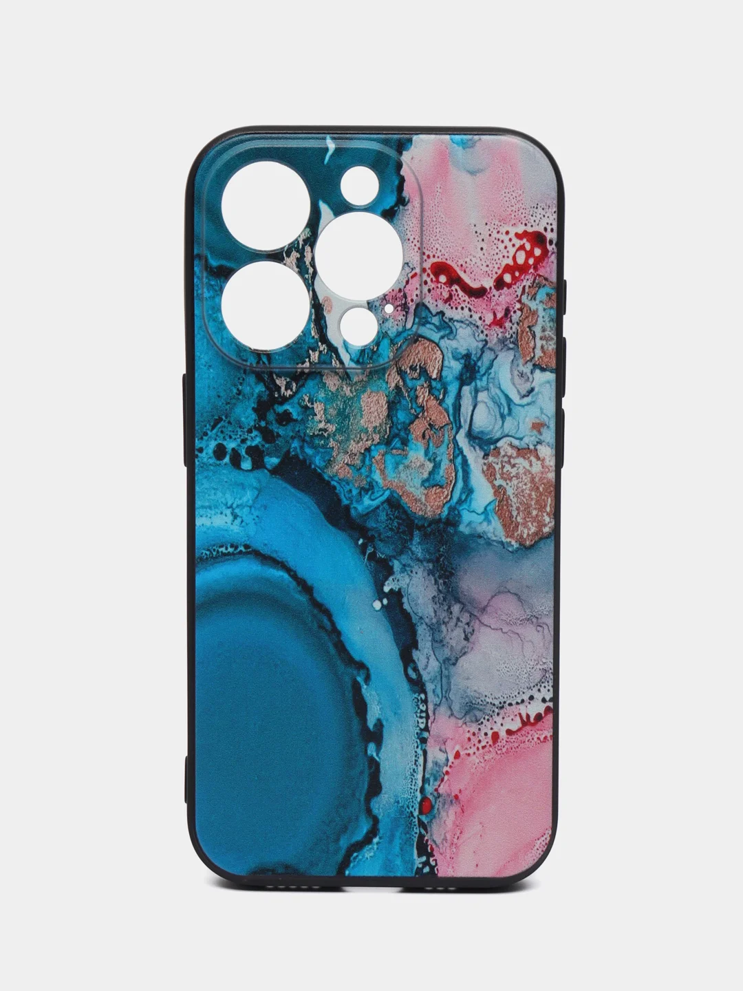 Фуксия чехол для iPhone 15 Pro с принтом, с рисунком (Айфон 15 Про)