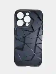 Тёмно-серый чехол для iPhone 15 Pro с принтом, с рисунком (Айфон 15 Про)