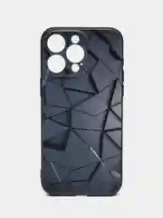 Тёмно-серый чехол для iPhone 15 Pro Max с принтом, с рисунком (Айфон 15 Про Макс)
