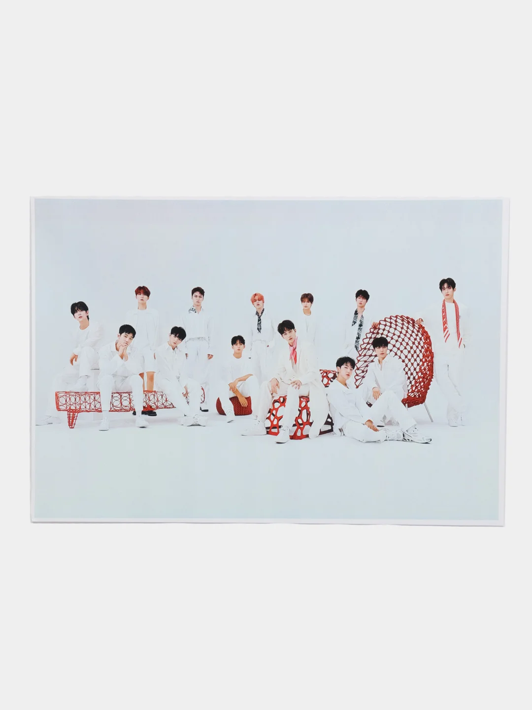 Зеленый плакат кпоп Seventeen, постер, Kpop, Севентин