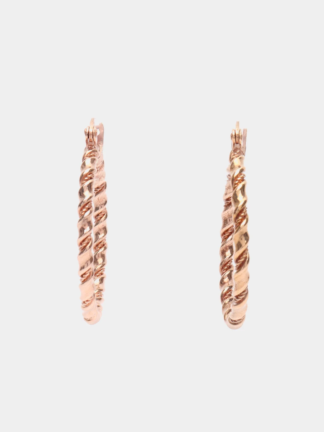Серьги из латуни, с золочением, без вставок