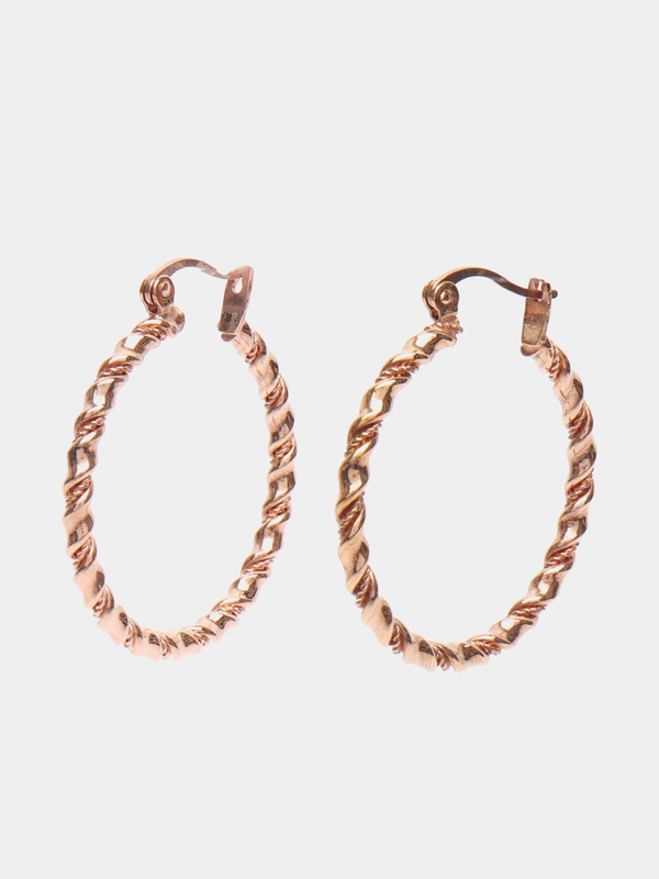 Серьги из латуни, с золочением, без вставок