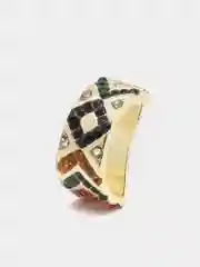 Серьги кольца яркие, кафф