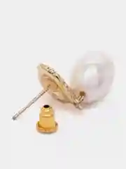 Серьги с жемчугом и сердцем