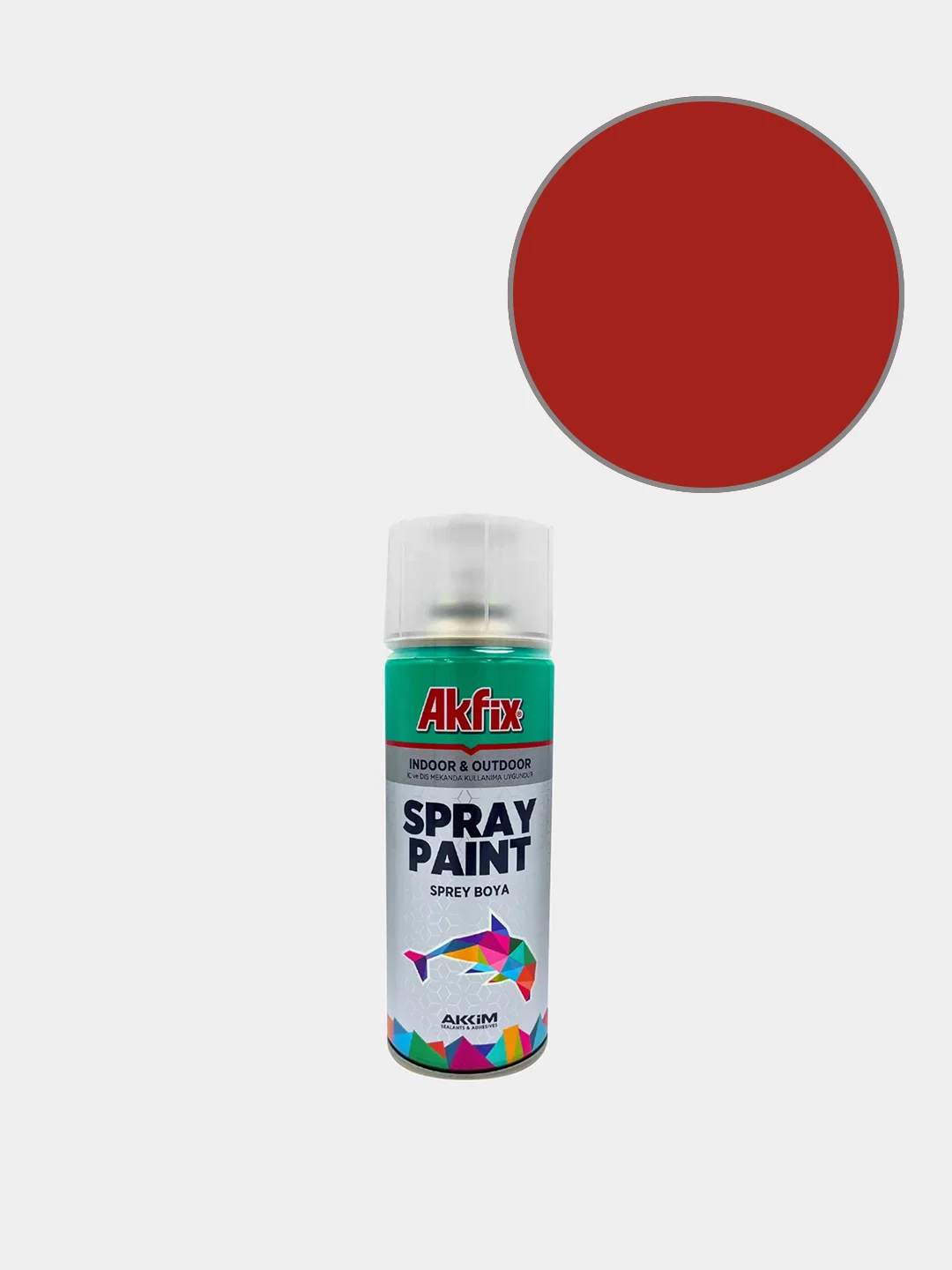 Акриловая аэрозольная краска Akfix Spray Paint, 400 мл, карминово-красная