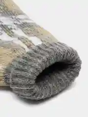 Бежевый варежки двойные, зимние