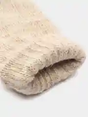 Бежевый варежки двойные, зимние