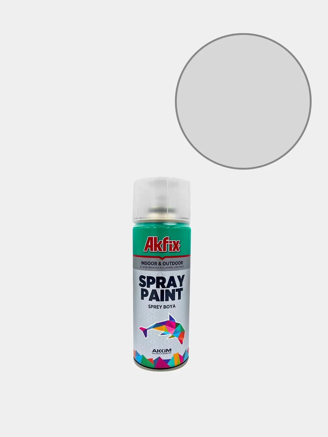 Акриловая аэрозольная краска Akfix Spray Paint, 400 мл,серая
