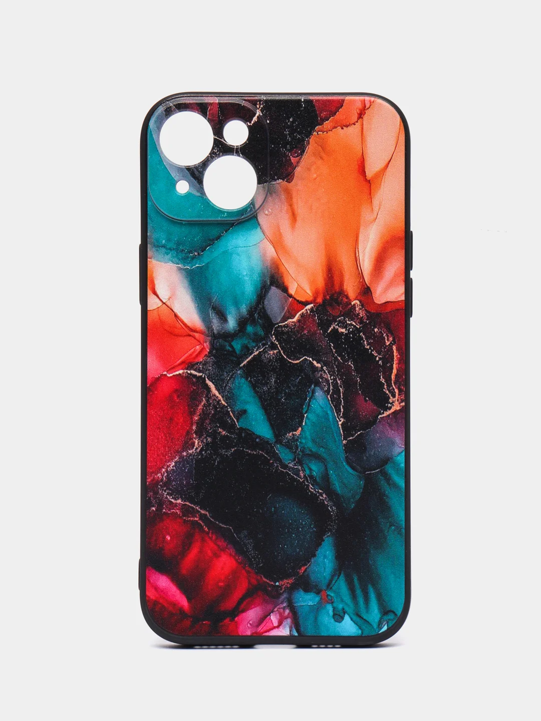 Фиолетовый чехол для iPhone 15 Plus с принтом, с рисунком (Айфон 15 Плюс)