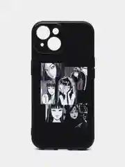 Угольный чехол для iPhone 15 с принтом, с рисунком (Айфон 15)