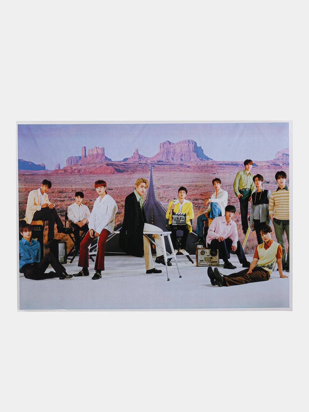 Красный плакат кпоп Seventeen, постер, Kpop, Севентин