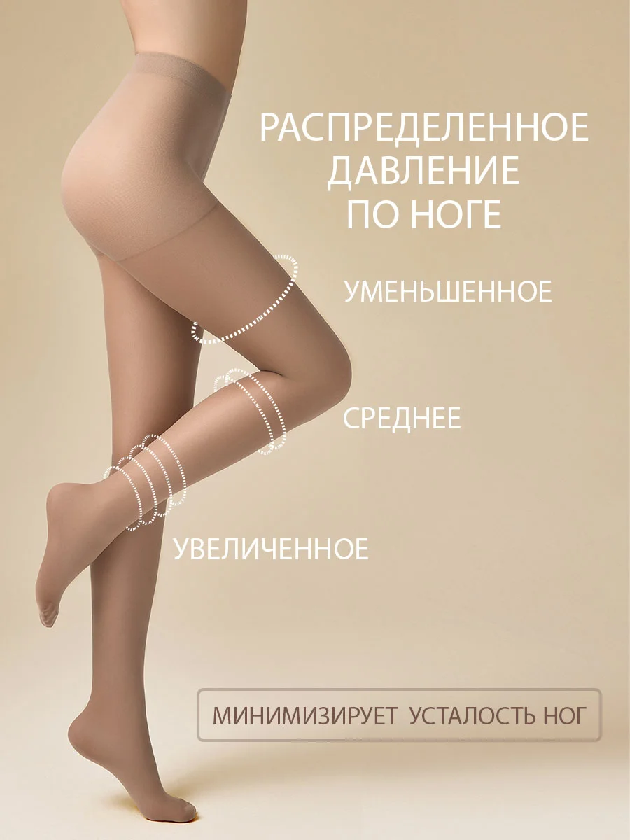 Бежевый колготки OMSA NEW 20 den классические, тонкие, 3 штуки
