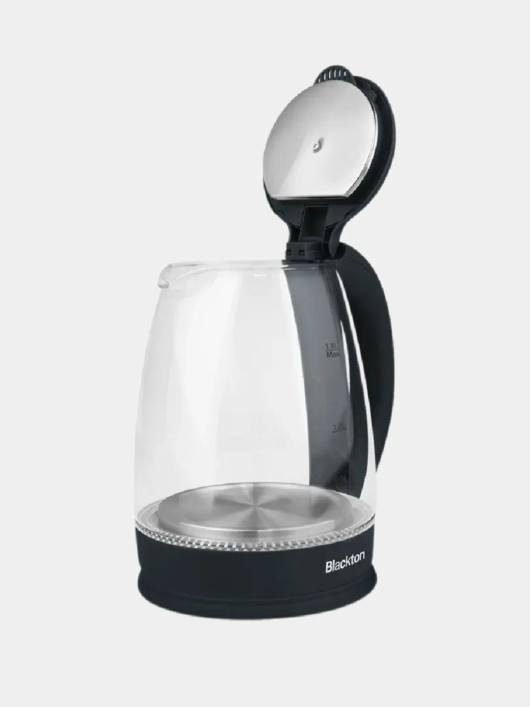Черный чайник электрический с подсветкой Blackton Bt KT1800G, ОБЪЁМОМ 1.8л, АВТООТКЛЮЧЕНИЕ