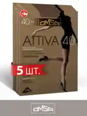 Колготки OMSA ATTIVA 40 den поддерживающие шортики набор 5 шт