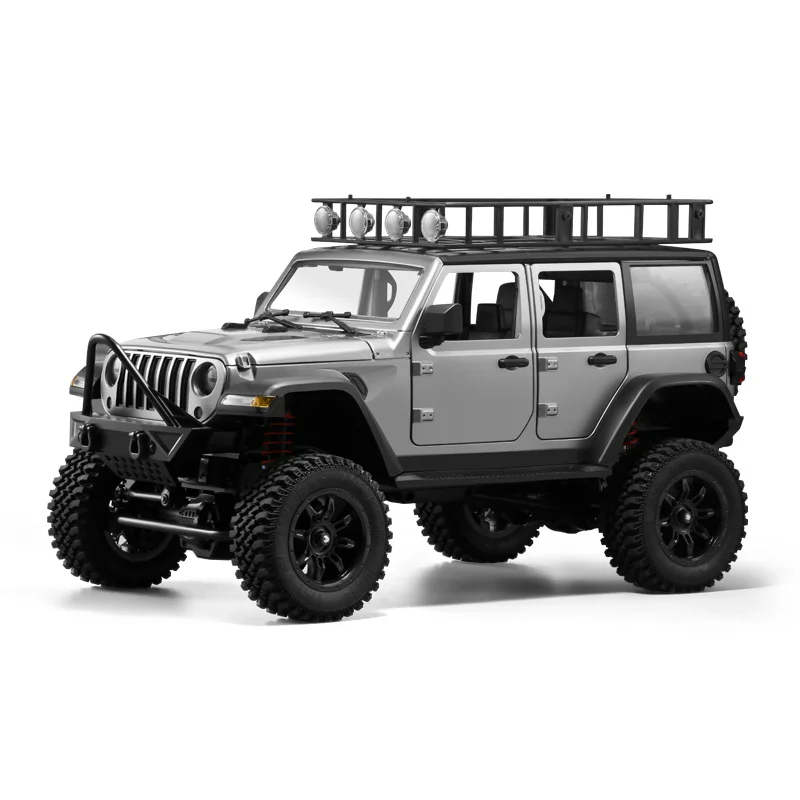 Серый радиоуправляемая полноприводная машина с пультом ДУ Jeep MN128, большой масштаб 1:12