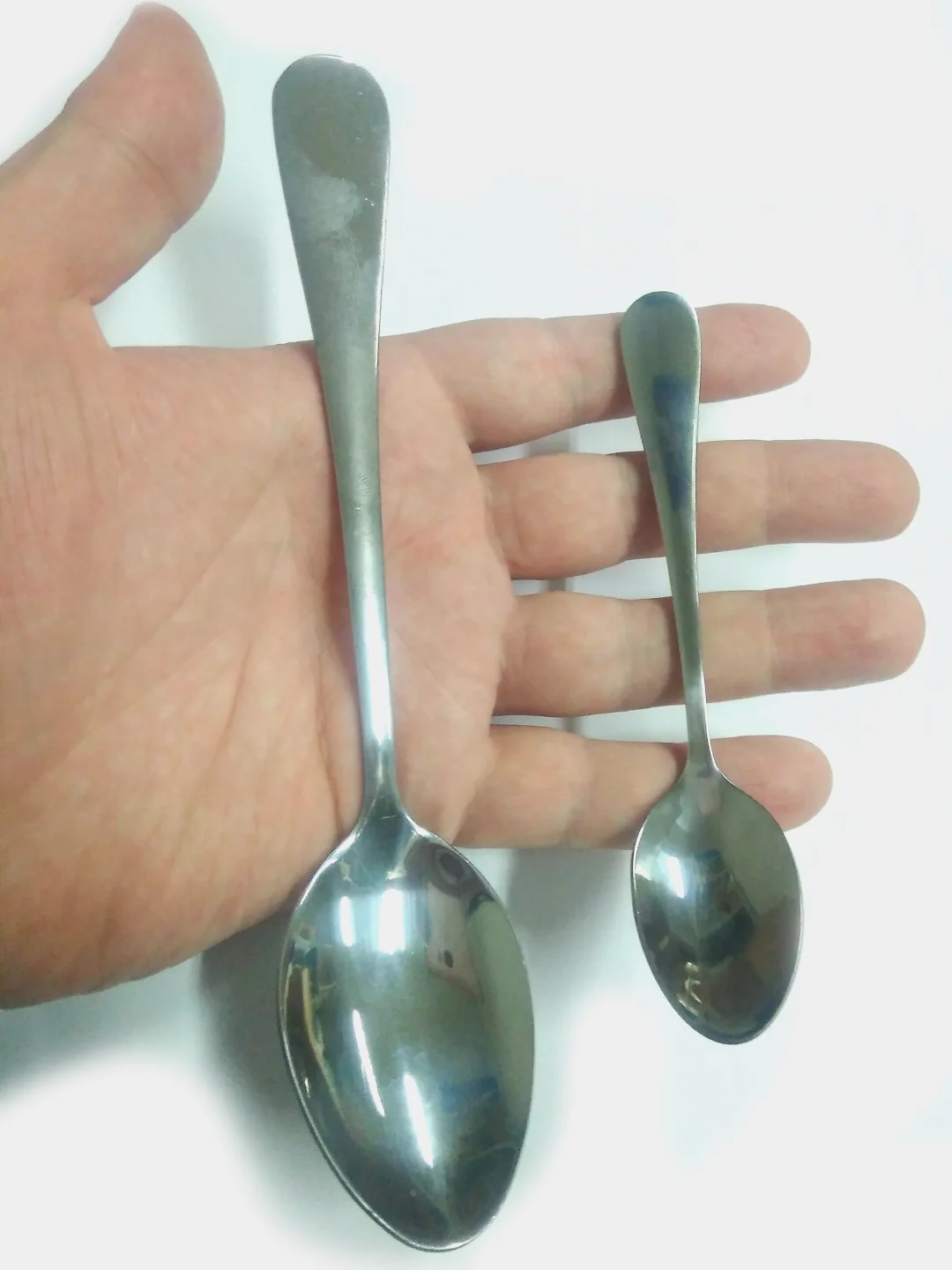 Серый металлик ложка чайная, столовая толстая