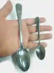 Серый металлик ложка чайная, столовая толстая