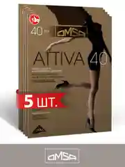 Марсала колготки OMSA ATTIVA 40 den поддерживающие шортики набор 5 шт