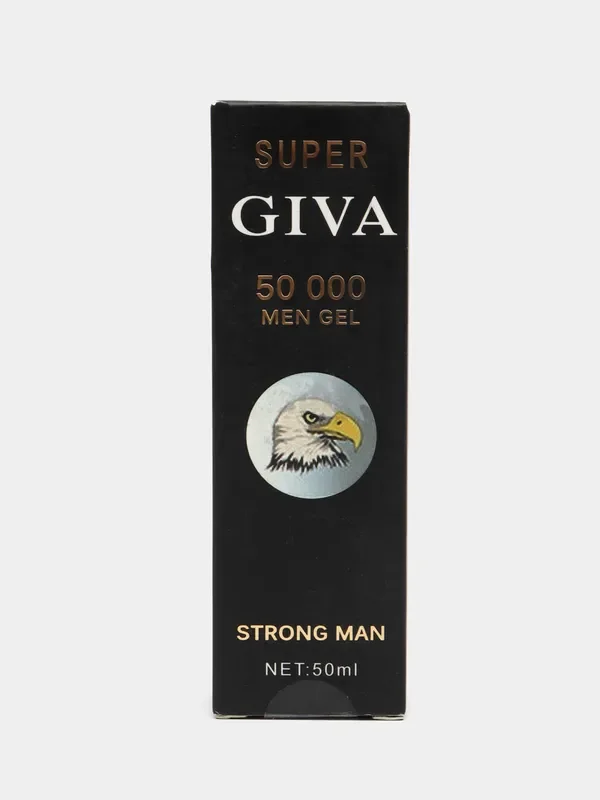 Премиум Интимный гель для увеличения члена "GIVA 50000", лубрикант, пролонгатор, 50 мл