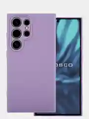 Аметистовый чехол для Samsung Galaxy S24 Ultra S24 Plus S24 A55 A35 5G силиконовый ROSCO, защита камер