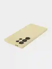 Светло-жёлтый чехол для Samsung Galaxy S24 Ultra S24 Plus S24 A55 A35 5G силиконовый ROSCO, защита камер